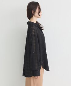 earth music&ecology シャドーチェックシャツ