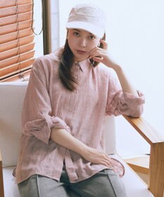 earth music&ecology シャドーチェックシャツ