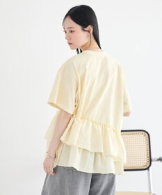 earth music&ecology 異素材ドッキンググラフィックTシャツ