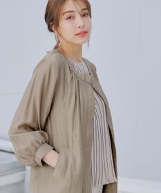 Tiaclasse 【洗える】シアーロングブルゾン