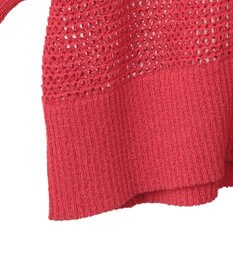 Green Parks 襟付きメッシュ編みＺＩＰカーディガン