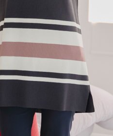 Tiaclasse 【新色追加・洗える】マルチボーダーフレンチニットチュニック