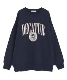 AMERICAN HOLIC カレッジロゴクラックプリント裏毛プルオーバー