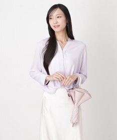 MOONBAT 【1級遮光/遮熱/UV】LANVIN en Bleu (ランバン オン ブルー)晴雨兼用日傘 ラッフルフリル 無地 チャーム付き 折りたたみ傘 楽折