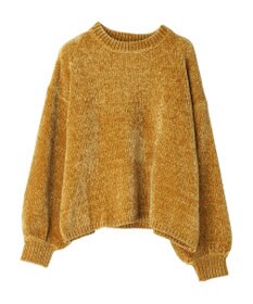 earth music&ecology シャイニーベロアモールプルオーバー