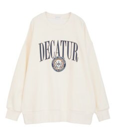 AMERICAN HOLIC カレッジロゴクラックプリント裏毛プルオーバー