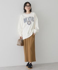 AMERICAN HOLIC カレッジロゴクラックプリント裏毛プルオーバー