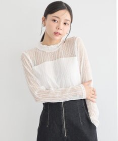 earth music&ecology レースドッキングプルオーバー