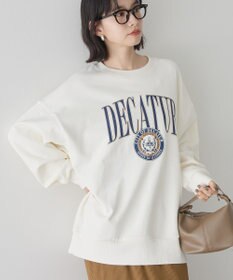 AMERICAN HOLIC カレッジロゴクラックプリント裏毛プルオーバー