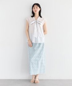 YECCA VECCA シアーボウタイブラウス