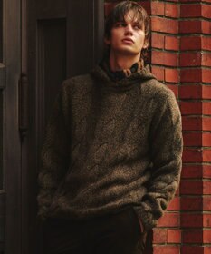 JOSEPH ABBOUD 【インポート素材/軽量】ベビーアルパカ ニットパーカー