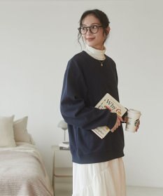 WEGO 【ユニセックス着用ITEM/裏起毛】リラックスフィットスウェットプルオーバー