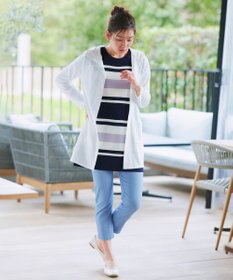 Tiaclasse 【新色追加・洗える】マルチボーダーフレンチニットチュニック