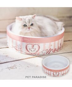 PET PARADISE  ディズニー マリー 丸型 猫爪とぎ ダンボール 《帽子箱風》