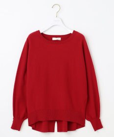 ANY SIS 【CICA加工・選べる9色展開】クルーネックバックスリット ニット