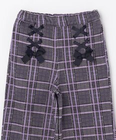 ANY KIDS レースアップ 裏シャギーワイドパンツ