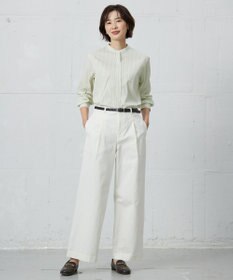 J.PRESS LADIES L 【洗える】BEZ VEGA バンドカラー ブラウス