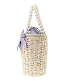 Maison de FLEUR EC限定パールハンドルリボンカゴバッグ