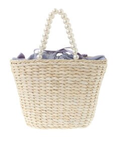 Maison de FLEUR EC限定パールハンドルリボンカゴバッグ