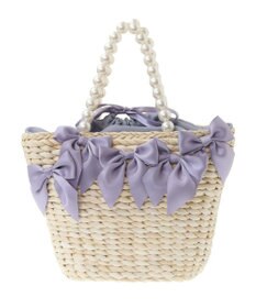 Maison de FLEUR EC限定パールハンドルリボンカゴバッグ