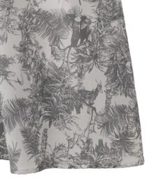 YECCA VECCA サファリ柄フレアシャツワンピース