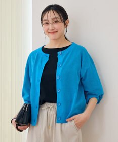 ANY L 【洗濯機可/アンチピリング/接触冷感】シアークルーネックカーディガン