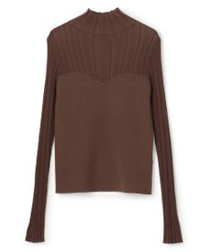 uncrave スムースタッチニット シアーコンビトップス