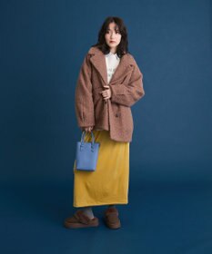 Green Parks ぽかぽか裏起毛ベロアＩラインスカート