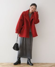 Green Parks ぽかぽか裏起毛ベロアＩラインスカート