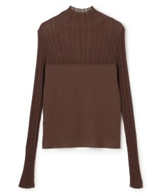 uncrave スムースタッチニット シアーコンビトップス