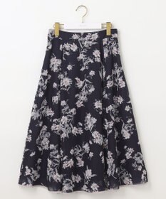 ANY SIS 【洗える】フロッキーオンフラワー スカート