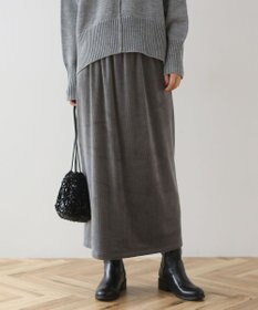 Green Parks ぽかぽか裏起毛ベロアＩラインスカート