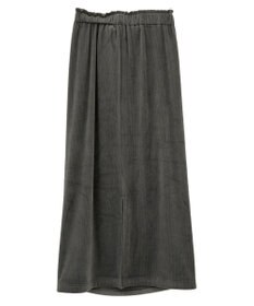 Green Parks ぽかぽか裏起毛ベロアＩラインスカート