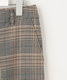 J.PRESS LADIES 【洗える】PL/Visストレッチチェック セミワイド パンツ