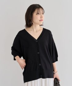 Green Parks 刺繍コードＶネックフレンチカーディガン