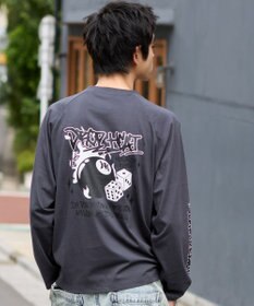 WEGO 【ユニセックス着用ITEM/MLサイズ展開】スリーブロゴグラフィックラグランT（LS）