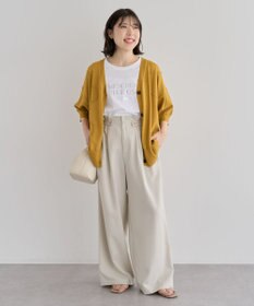 Green Parks 刺繍コードＶネックフレンチカーディガン