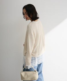 Green Parks サイドシャーリング透かし編みニットプルオーハ