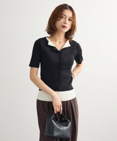 Green Parks ・Ｐｅｔｉｔ　Ｆｌｅｕｒ　バイカラーレイヤードニット