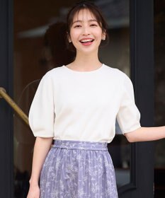 ANY SIS 【洗える】タックスリーブパール調 ニット