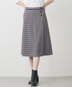 J.PRESS LADIES デシンハウンドトゥースプリント スカート