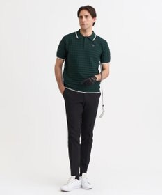 23区GOLF 【MEN】フラッグジャガードニットポロシャツ ストレッチ 半袖