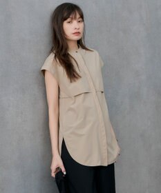 ICB L 【接触冷感・UVカット・撥水・洗える】 プルーフ4WAYタフタ ブラウス