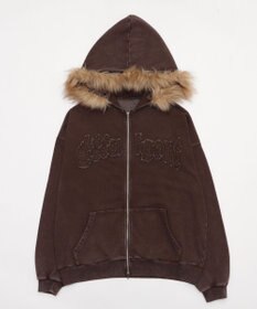 WEGO 【25年秋冬新作】ファーフードBIGZIPパーカー