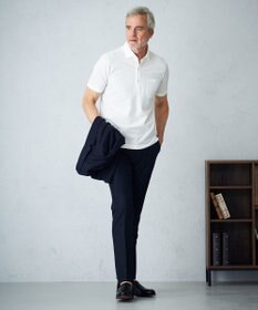 JOSEPH ABBOUD 【オーガニックコットン使用】ブロックサッカーポロシャツ