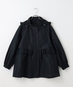 #Newans 【セレモニーにも】ラウンドフリルタフタブルゾン