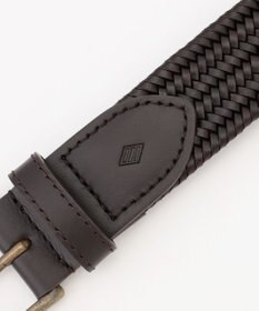 JOSEPH ABBOUD 【キングサイズ・イタリア素材・ストレッチ・日本製】レザーメランジストレッチベルト