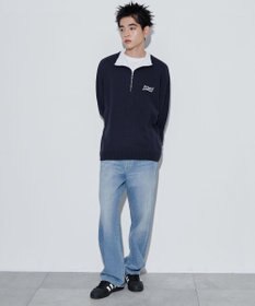 WEGO 【ユニセックス着用ITEM】ワンポイントハーフジッププルオーバー