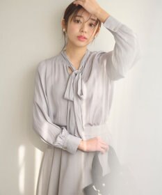 Feroux 【洗える】リボンタイ ブラウス