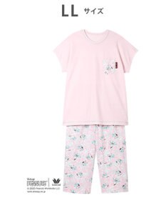 WACOAL ワコール_リラックス＆スリープ パジャマ 3分袖 半袖 8分丈 綿100%(本体) PEANUTS スヌーピー レディース FDT158 /ワコール